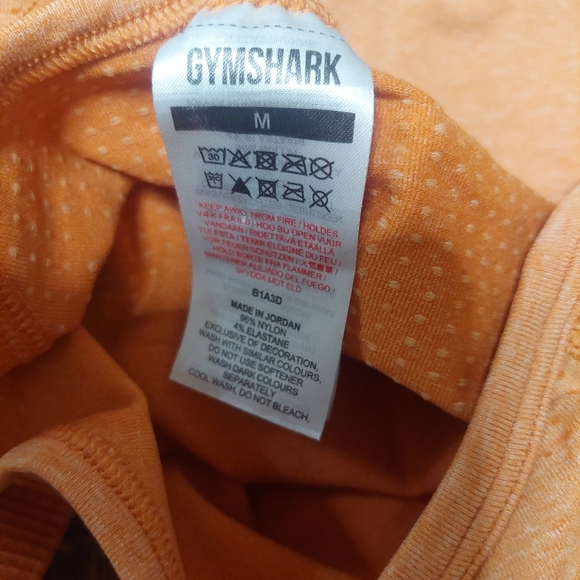Gymshark Orange Long Sleeve Fitted Bodysuit - Picture 4 of 4